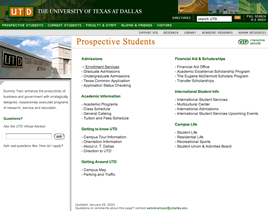 The University of Texas at Dallas WebSite Design